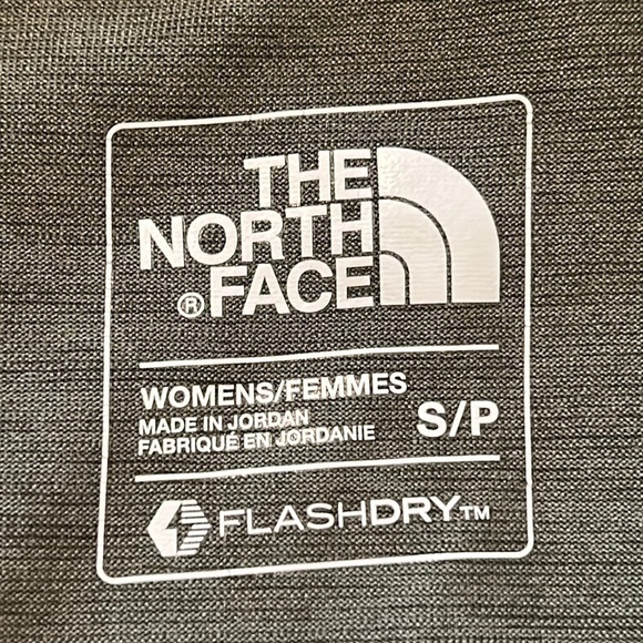 The North Face Flash Dry V-Neck Hiking Outdoor Activewear Top Shirt Green Small - Picture 2 of 5